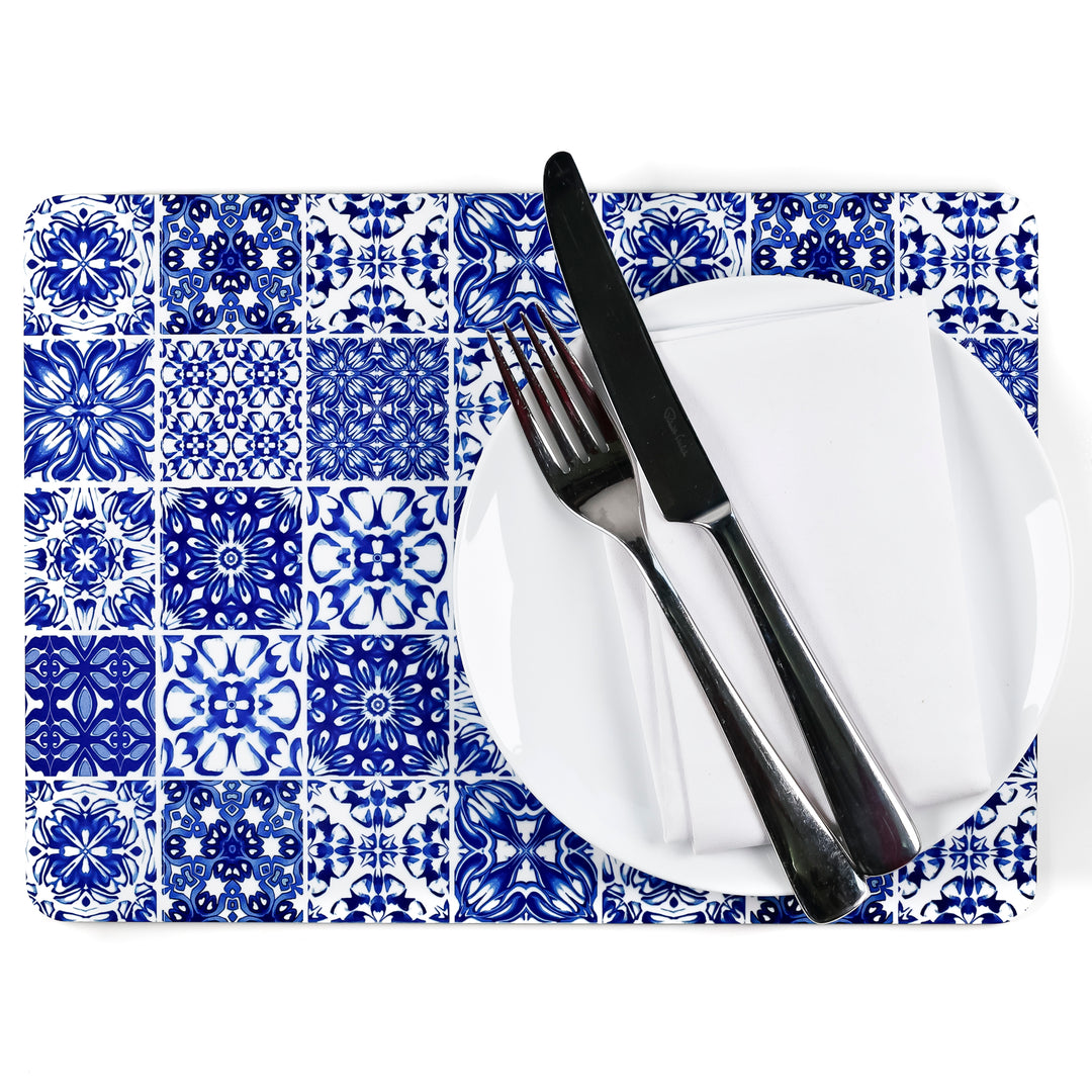 SALE - Single Cork Placemat - Mixed Tile Design