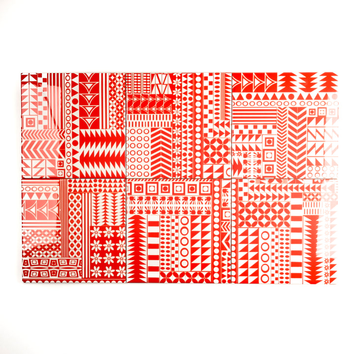 Orange Geometric Retro tiles - Small Scale