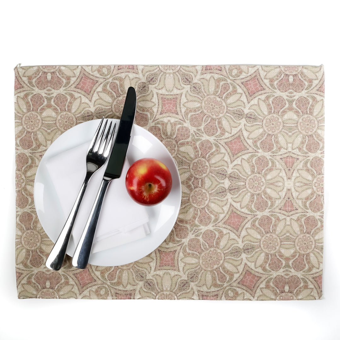 Pale Pink - Pomegranate Design Fabric Placemat