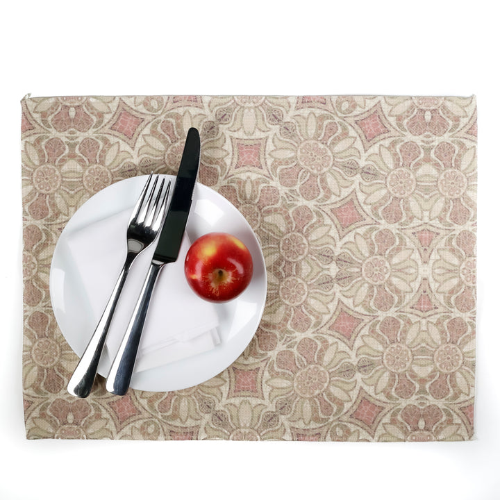 Pale Pink - Pomegranate Design Fabric Placemat