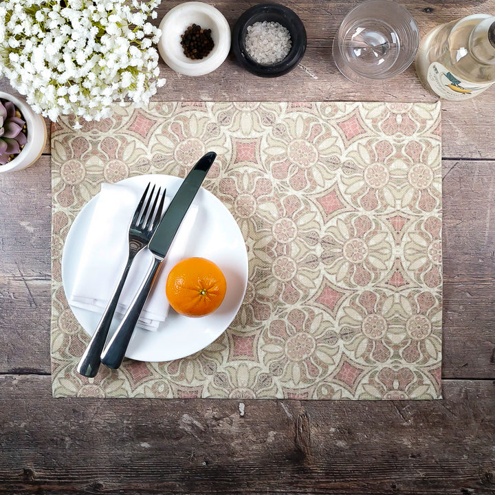 Pale Pink - Pomegranate Design Fabric Placemat