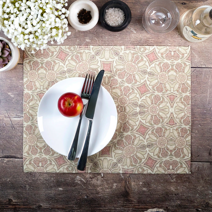 Pale Pink - Pomegranate Design Fabric Placemat