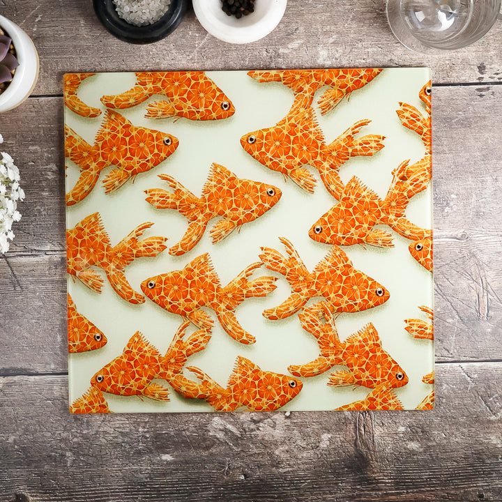 SALE  - Goldfish on Stone Chopping Board