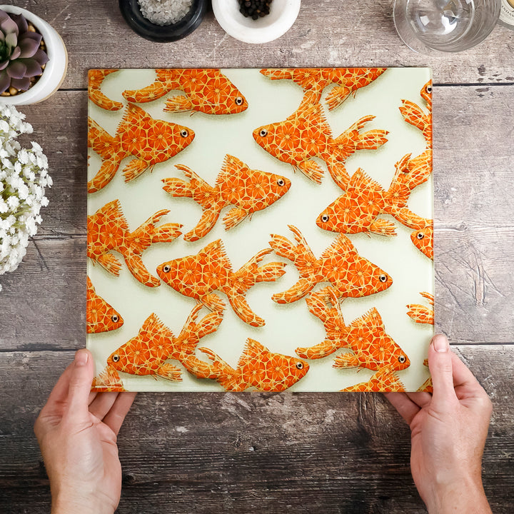 SALE  - Goldfish on Stone Chopping Board