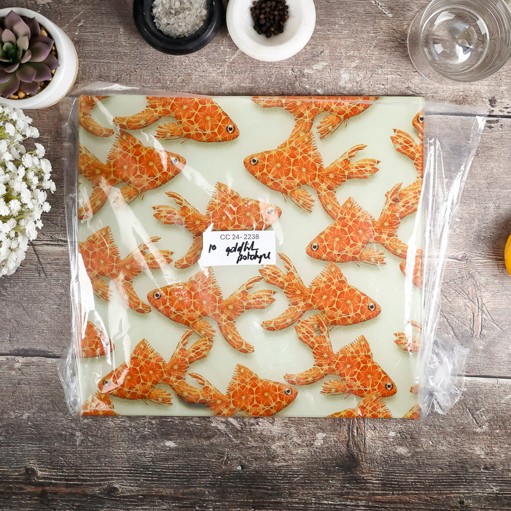 SALE  - Goldfish on Stone Chopping Board