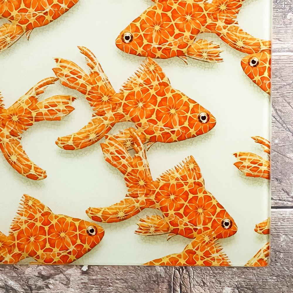 SALE  - Goldfish on Stone Chopping Board