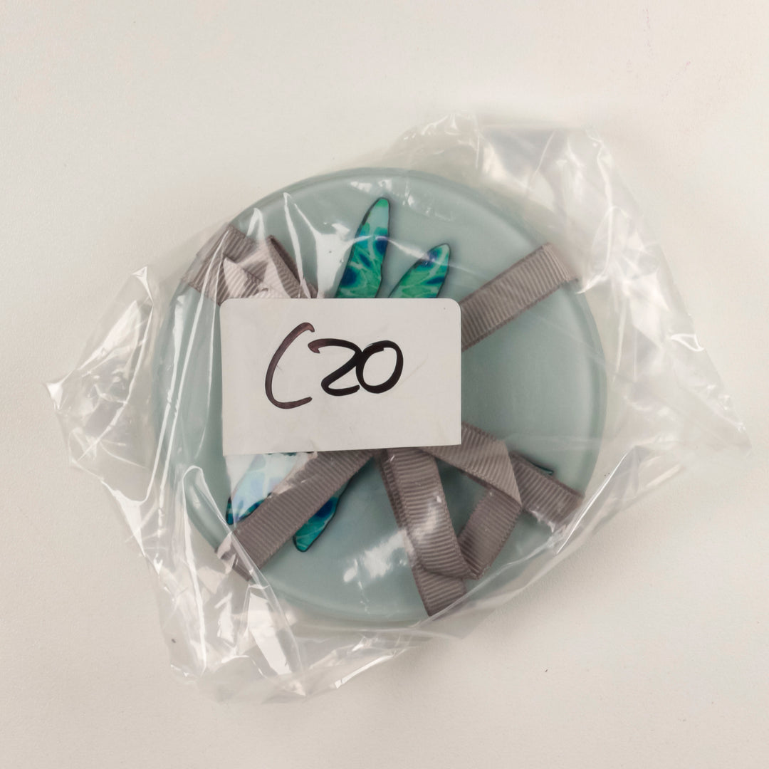 SALE Coaster Set - Dragonfly (circular)