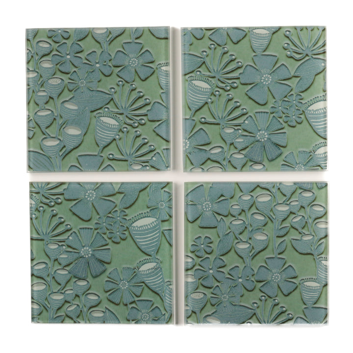 SALE Coaster Set - Seedhead design (square)