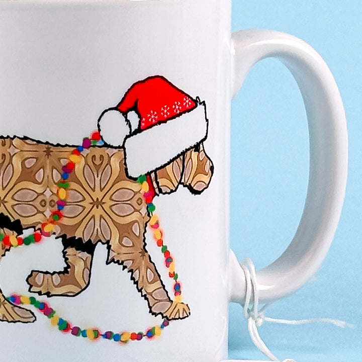 SALE - Ceramic Mug - Christmas Labradoodle - Blonde