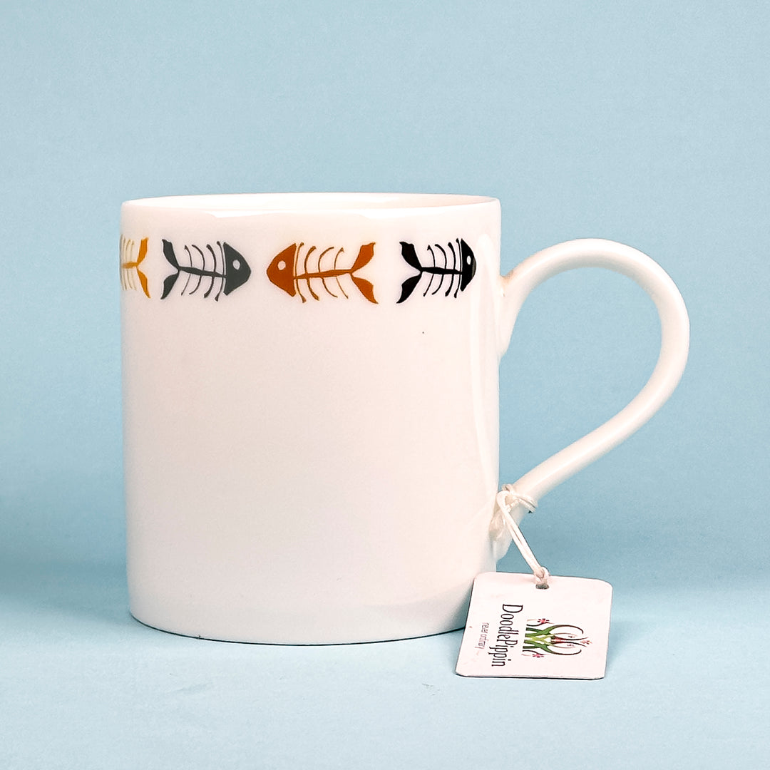 SALE Second Mug  - Scandi Bonefish - Bone China Large