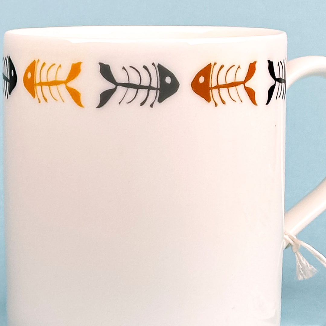 SALE Second Mug  - Scandi Bonefish - Bone China Large
