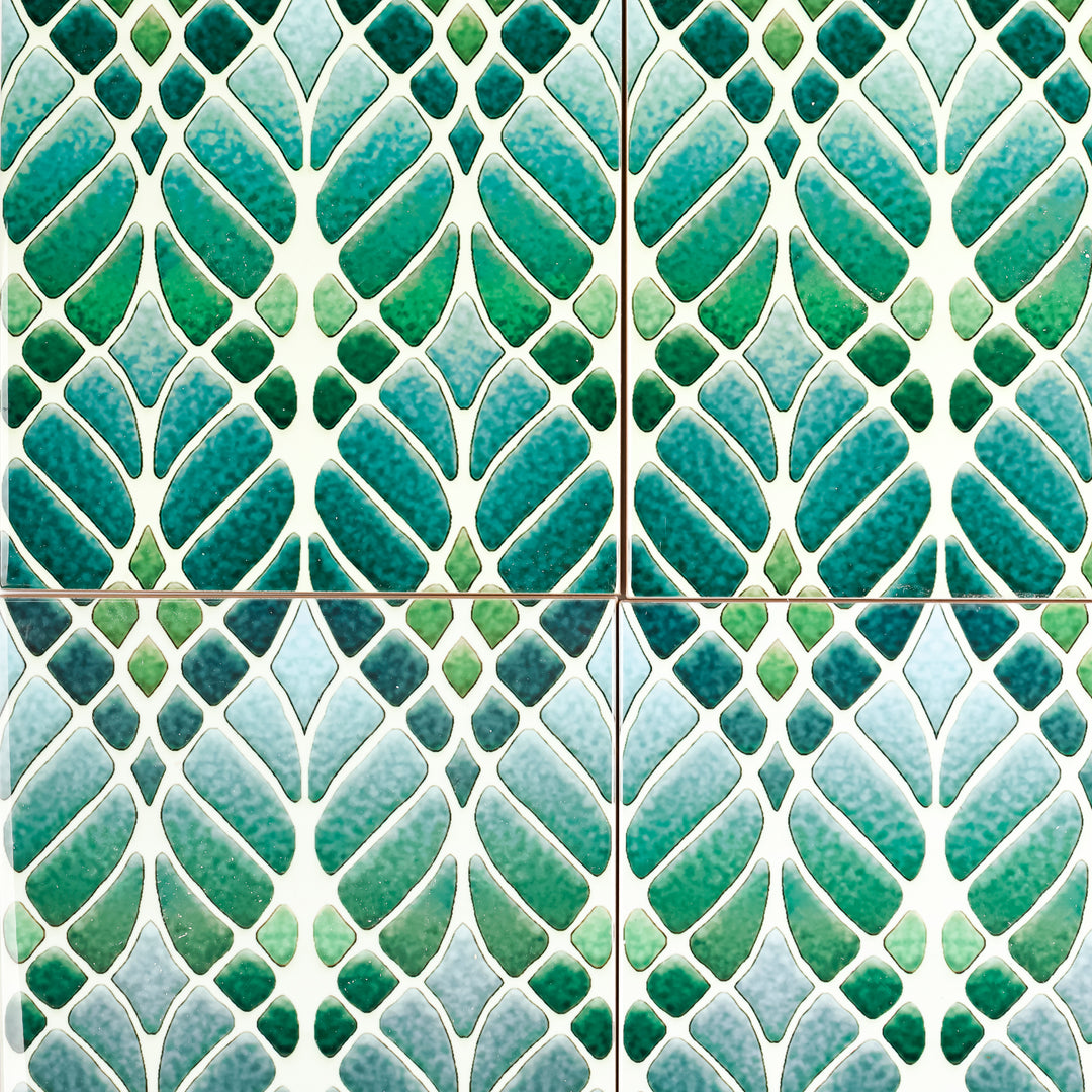 SALE SET of 4 x 15.2cm  Interwoven Tree tiles (mixed set)
