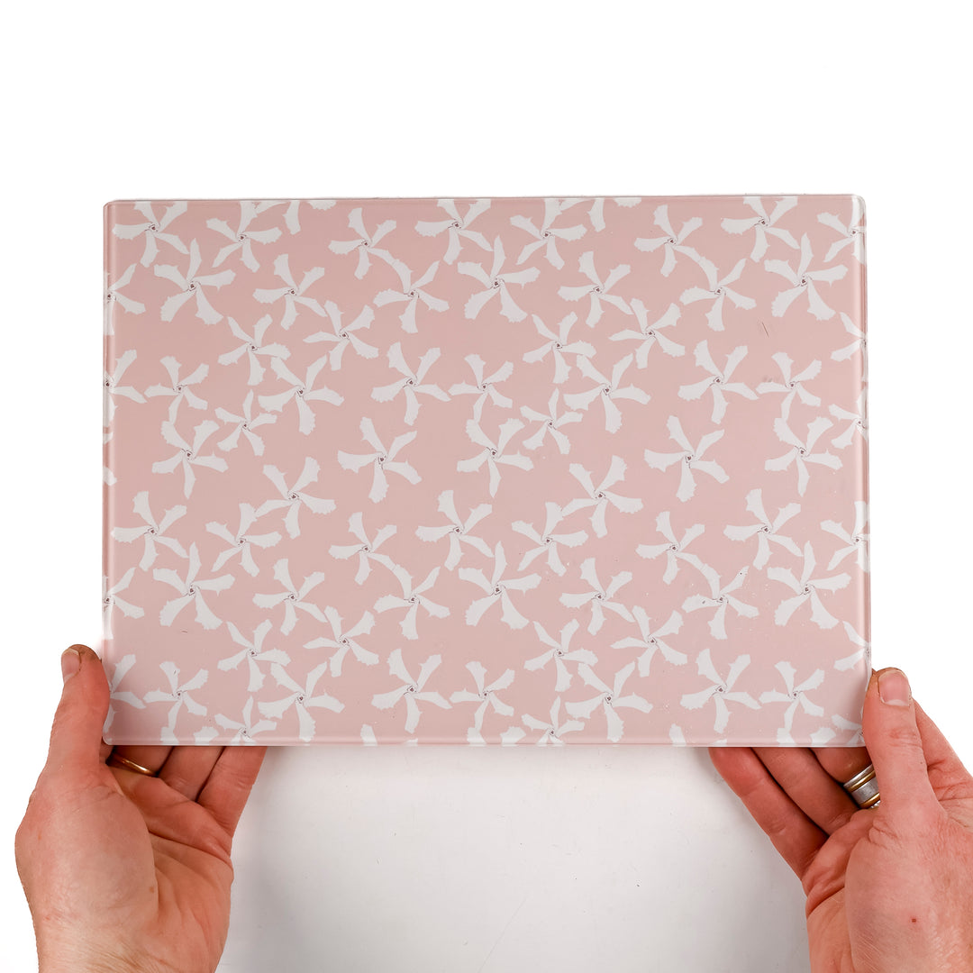SALE - Jasmine Flower Worktop Protector - pale pink (small rectangular)