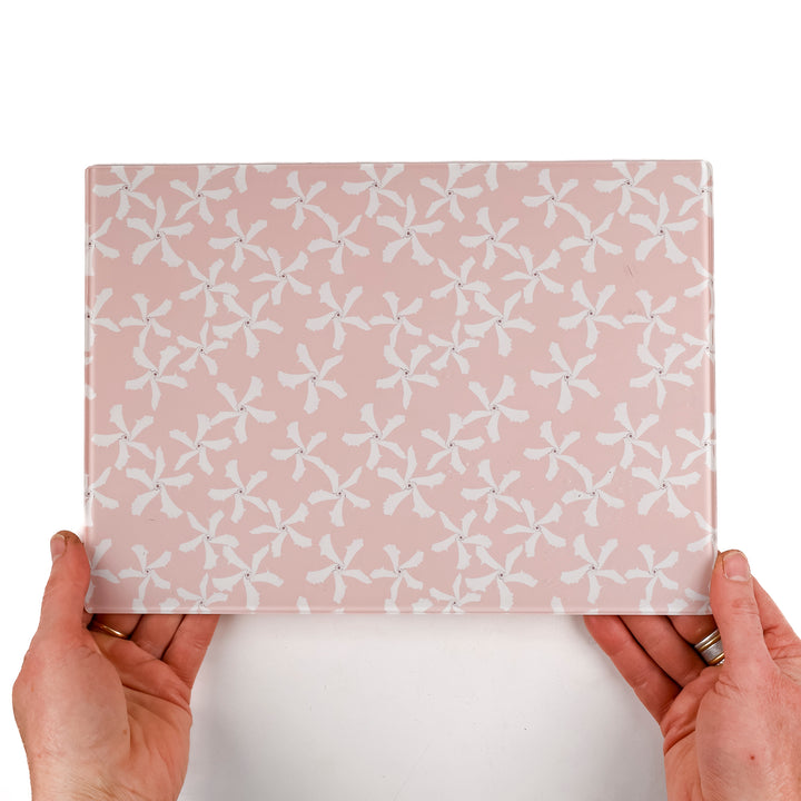 SALE - Jasmine Flower Worktop Protector - pale pink (small rectangular)