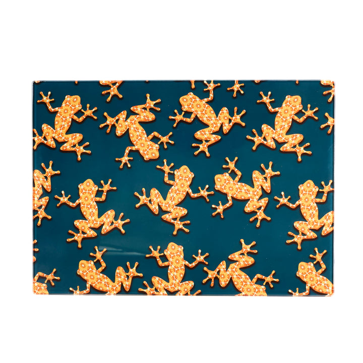 SALE: Orange "Moroccan Flower" Frog worktop protector (small/smooth)