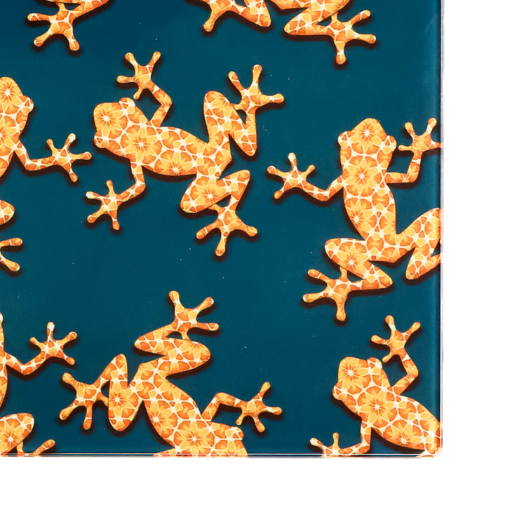 SALE: Orange "Moroccan Flower" Frog worktop protector (small/smooth)