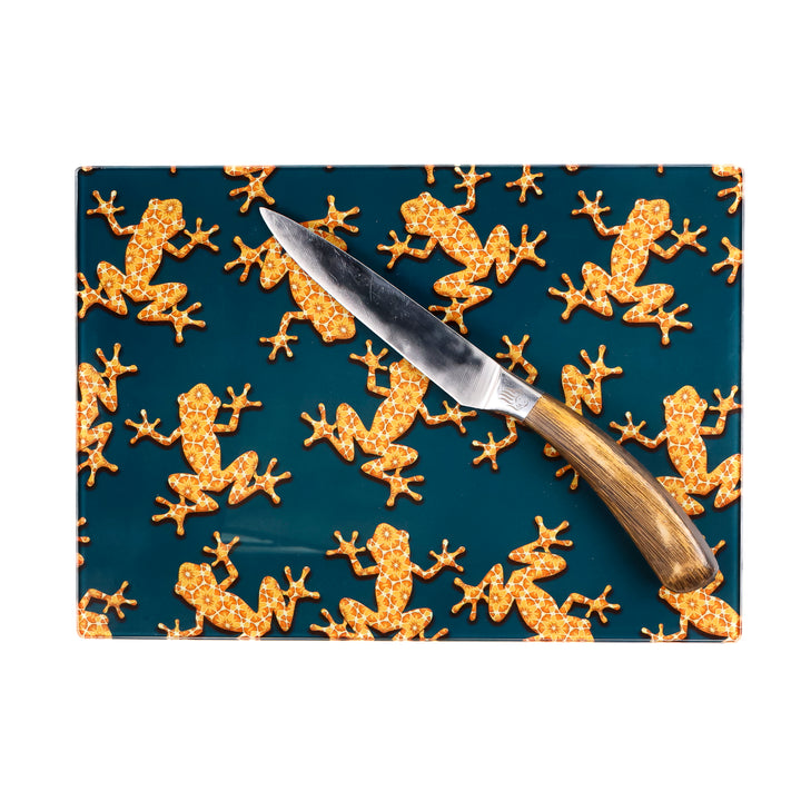 SALE: Orange "Moroccan Flower" Frog worktop protector (small/smooth)