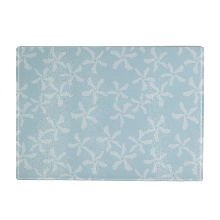 SALE - Jasmine Flower Worktop Protector - pale blue (small rectangular)