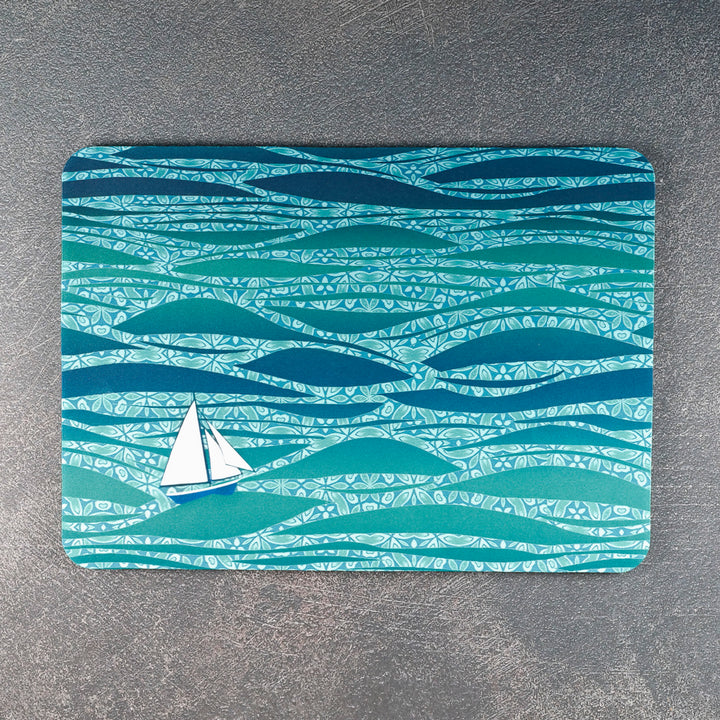 SALE - Caribbean Sailing Mouse Mat / Gaming Mat (small)