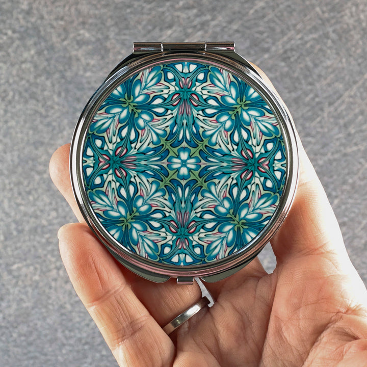 SALE - Flourishing Garden - Circular Compact Folding Mirror