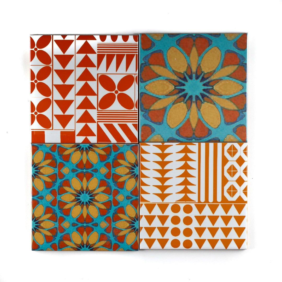 SALE SET : 12x 10.8cm - Random - Patchwork - Mixed Design Tiles
