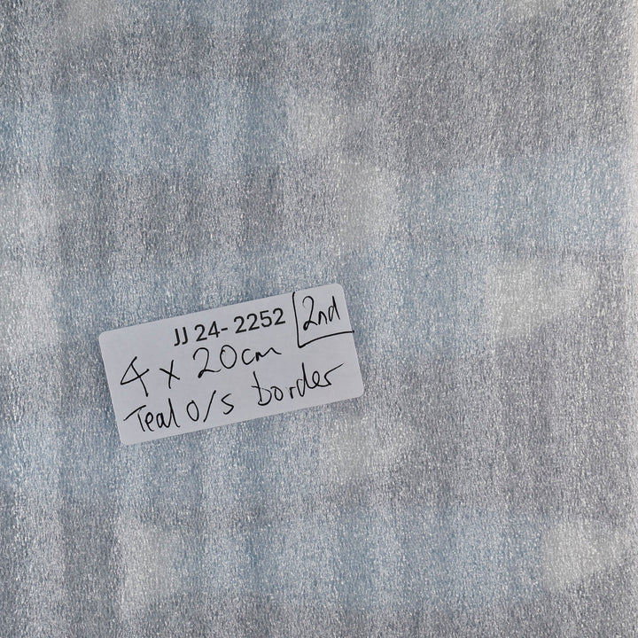 SALE SECOND SET - 4 x 20cm - Teal Ocean Shoal border tiles