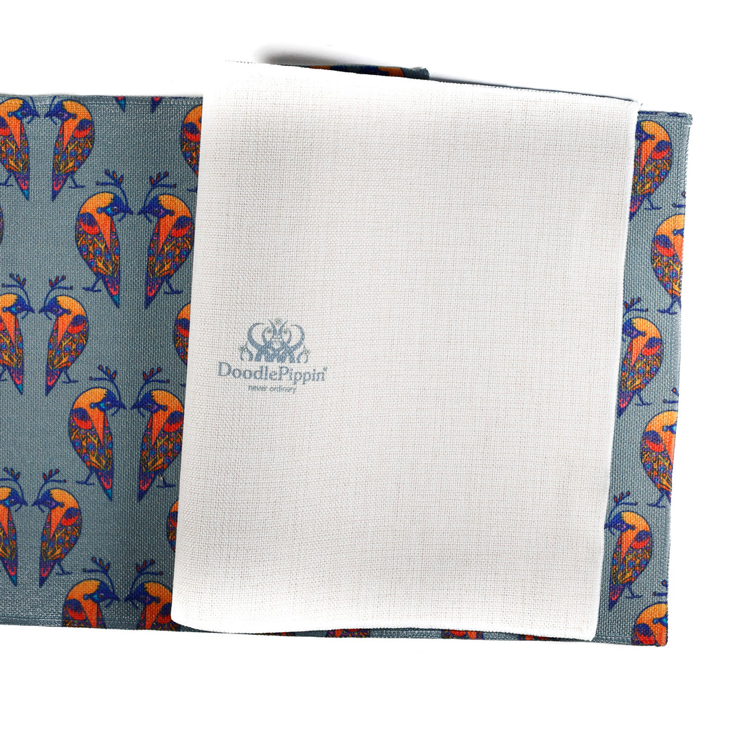 SALE SECONDS - Set of 3x Multi-coloured Lovebirds Fabric Placemats