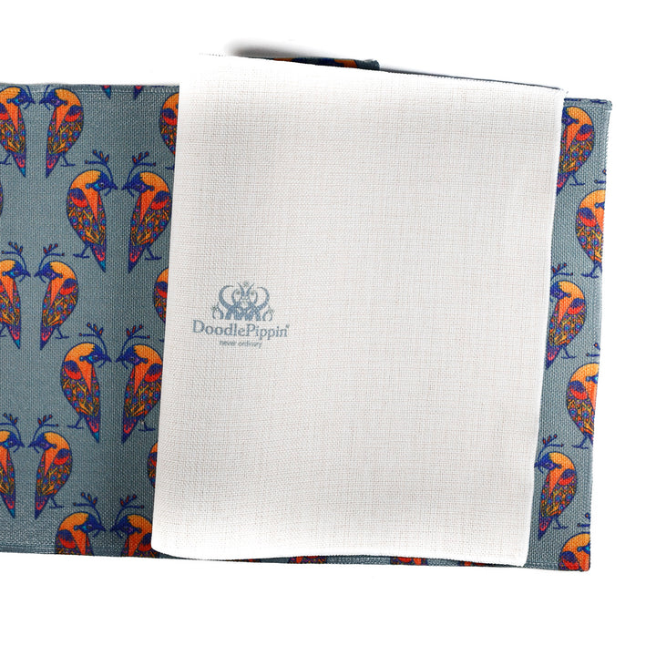 SALE SECONDS - Set of 3x Multi-coloured Lovebirds Fabric Placemats