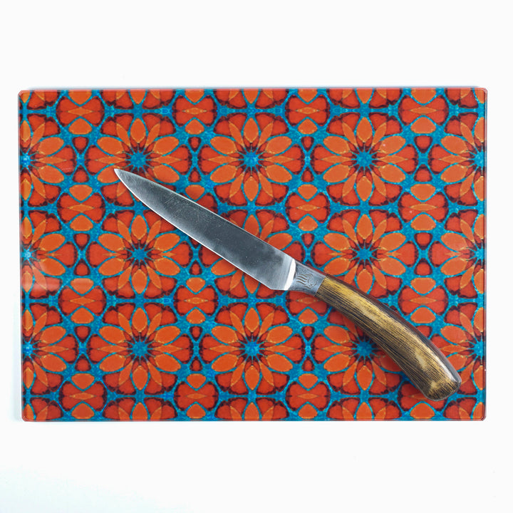 "Red Poppy" Moroccan Flower Worktop Protector