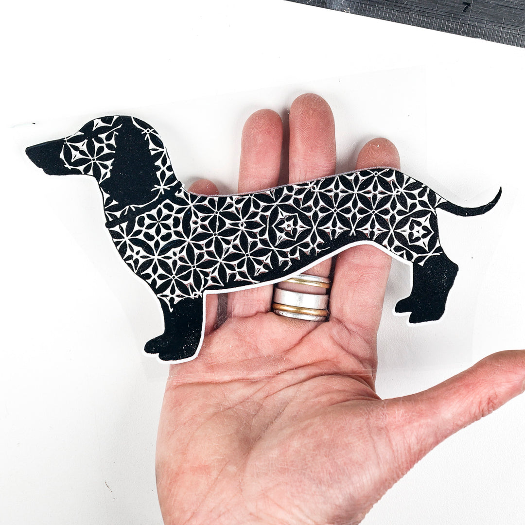 SALE Black Dachshund  Decal