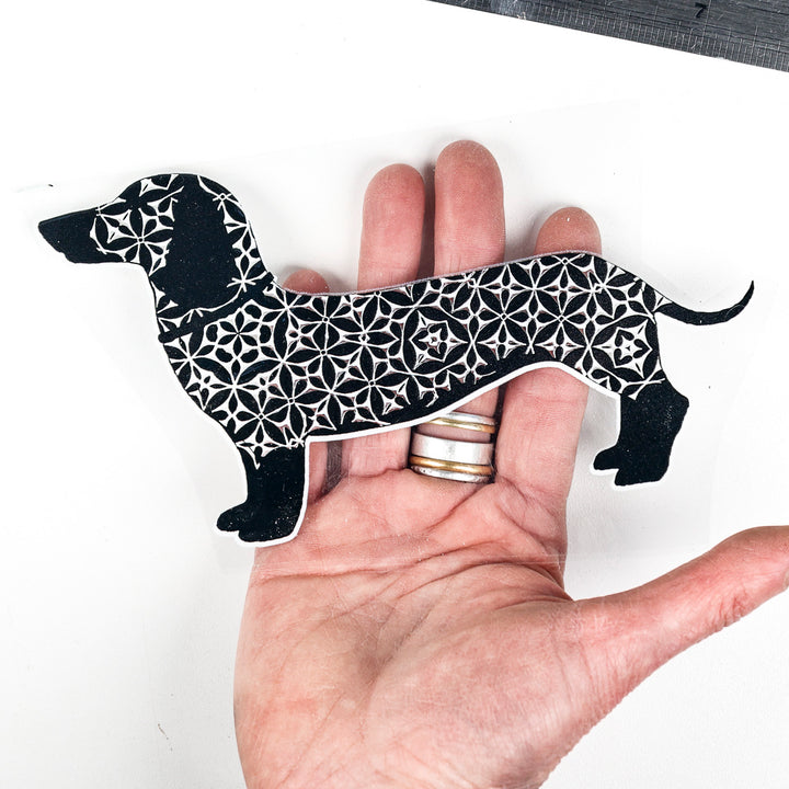 SALE Black Dachshund  Decal