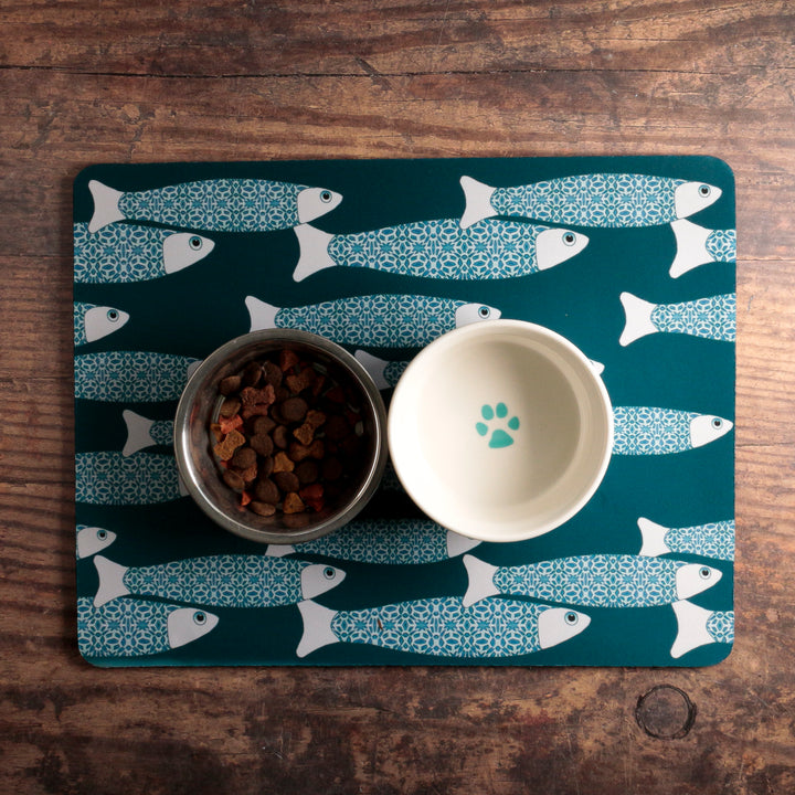 SALE | Ocean Shoal Pet Food Mat - Green