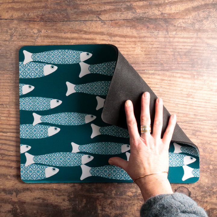 SALE | Ocean Shoal Pet Food Mat - Green