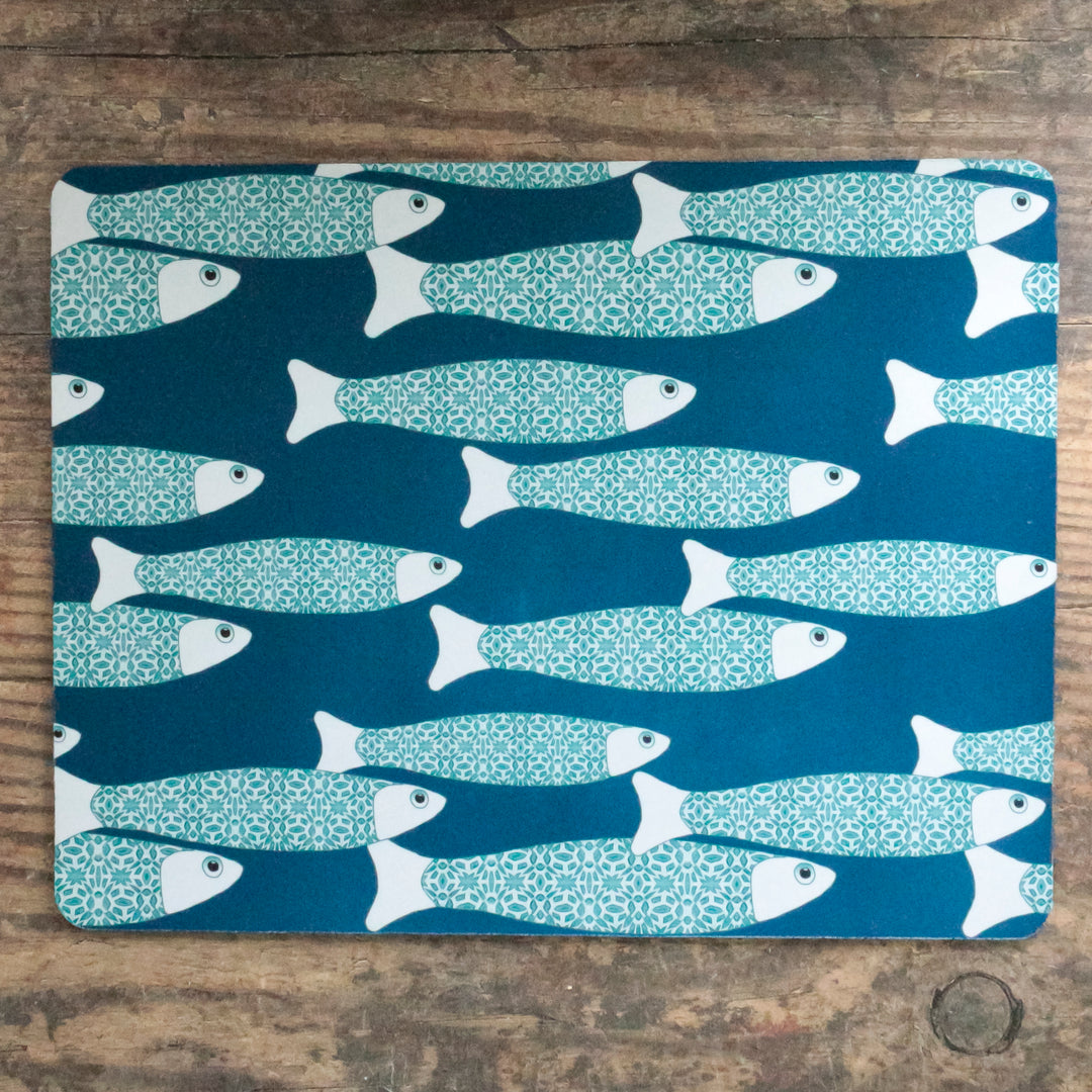 SALE | Ocean Shoal Pet Food Mat - Rich Blue