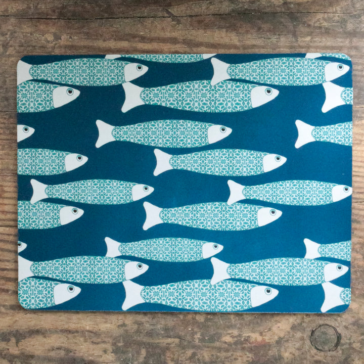 SALE | Ocean Shoal Pet Food Mat - Rich Blue