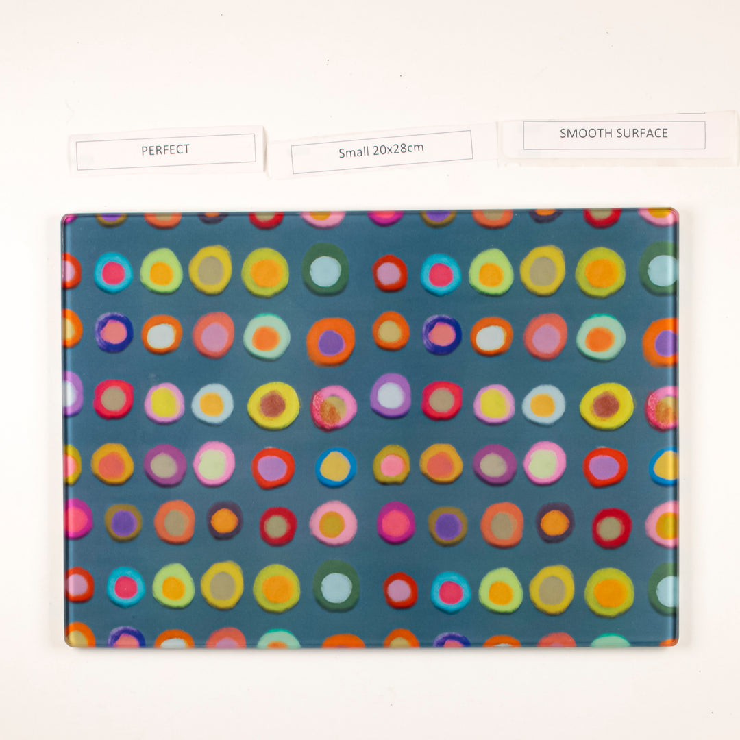 SALE - Colourful Spotty Abstract Worktop Protector (Small - 20x28cm)