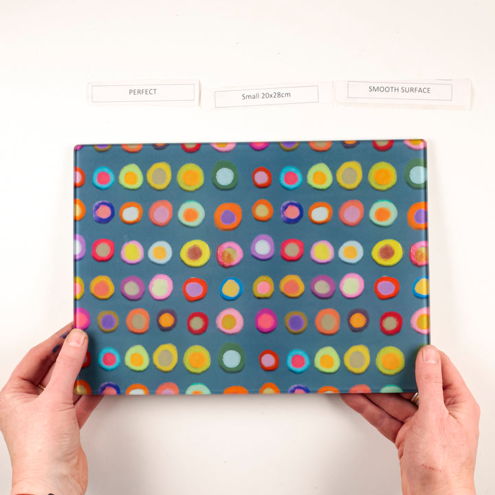 SALE - Colourful Spotty Abstract Worktop Protector (Small - 20x28cm)