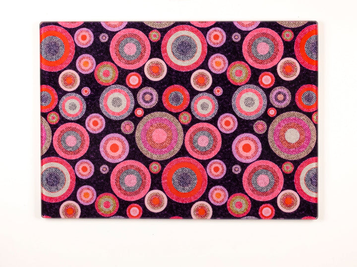 SALE - Red/Pink "Starry Night" - Small Rectangular Worktop Protector (smooth)