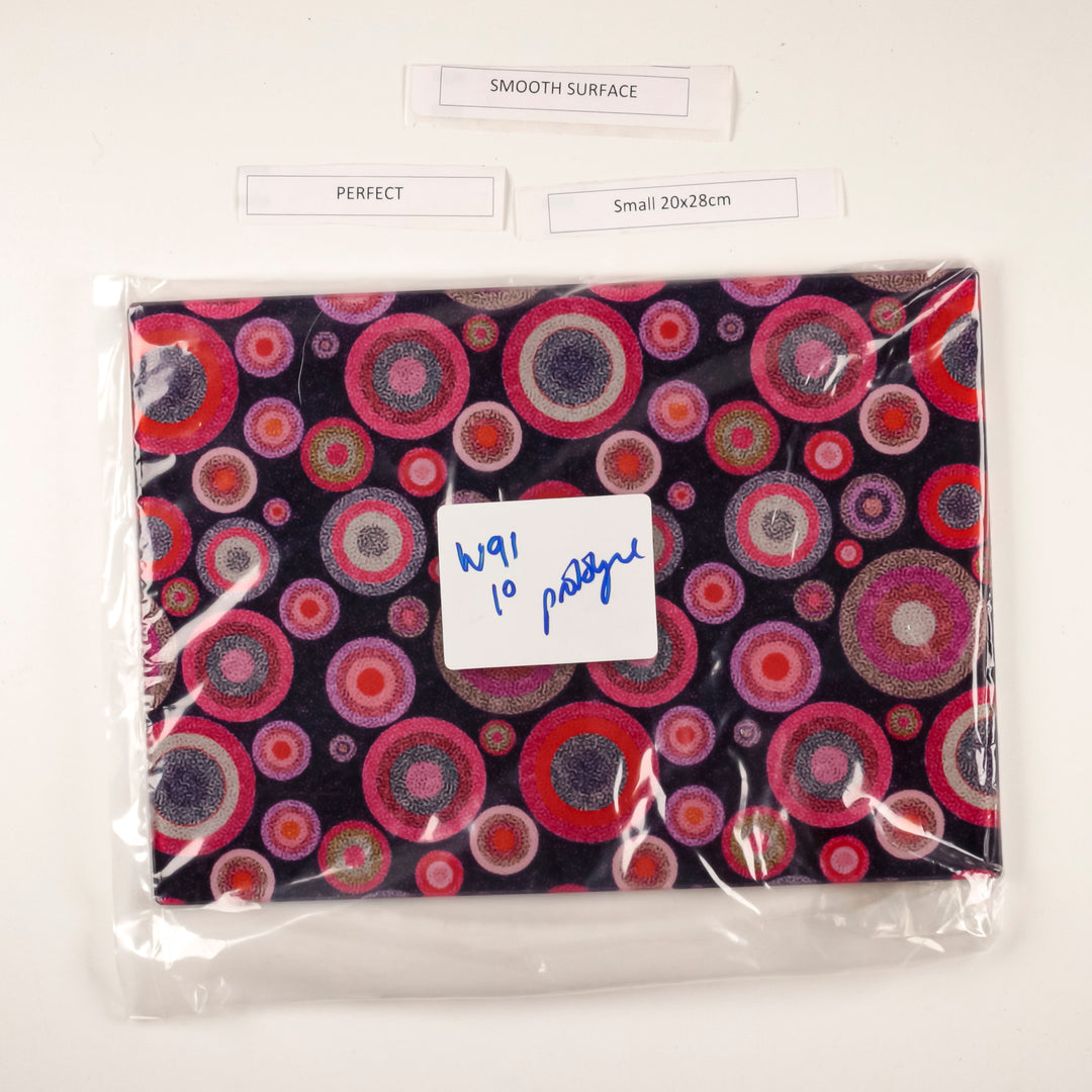 SALE - Red/Pink "Starry Night" - Small Rectangular Worktop Protector (smooth)
