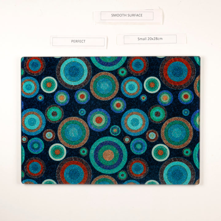 SALE - Starry Night Chopping Board - Worktop Protector - Blue (small)