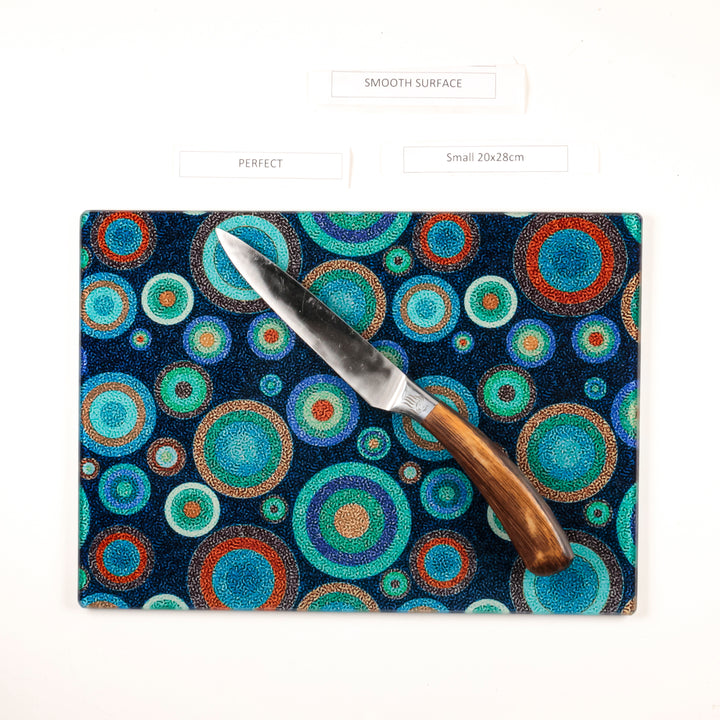 SALE - Starry Night Chopping Board - Worktop Protector - Blue (small)
