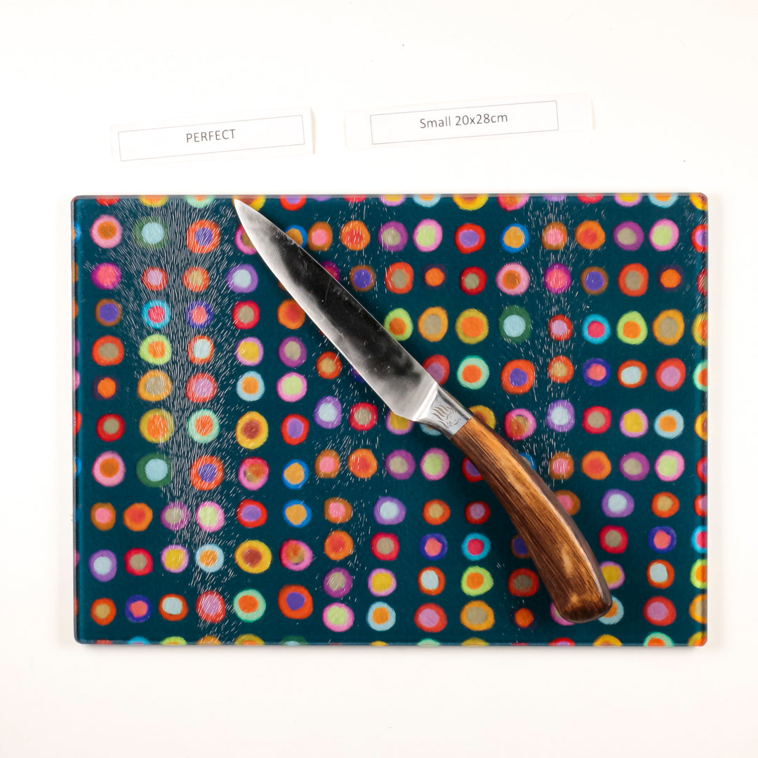 SALE - Colourful Spotty Abstract Rectangular Worktop Protector (Small/Textured)