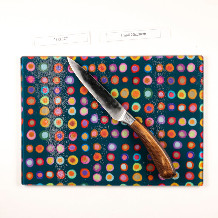 SALE - Colourful Spotty Abstract Rectangular Worktop Protector (Small/Textured)
