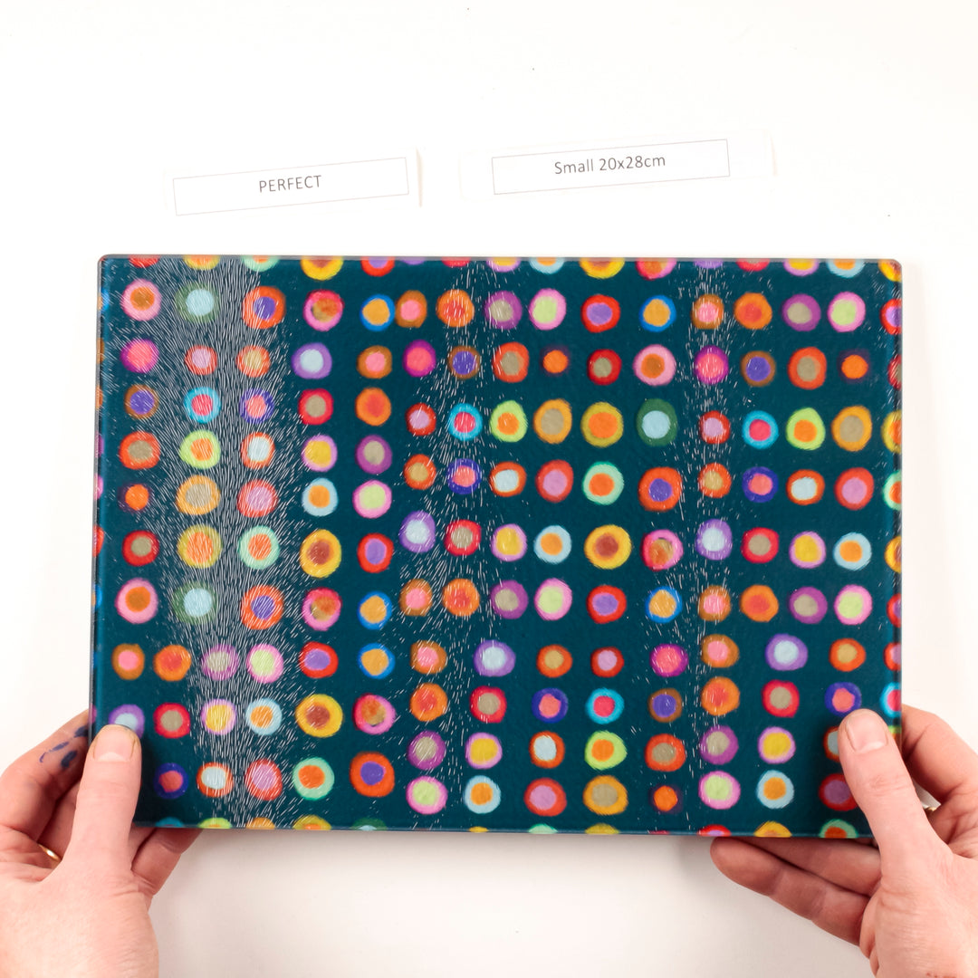 SALE - Colourful Spotty Abstract Rectangular Worktop Protector (Small/Textured)