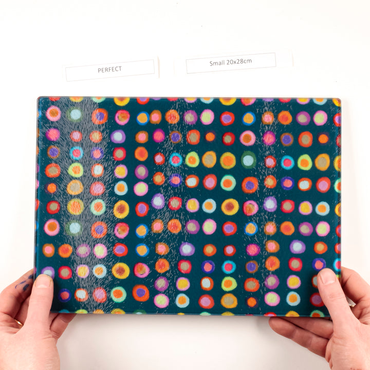 SALE - Colourful Spotty Abstract Rectangular Worktop Protector (Small/Textured)