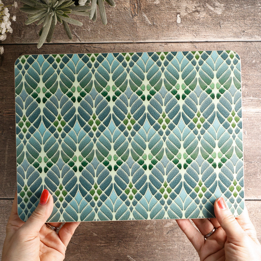 Interwoven Trees Placemat - Muted Greens