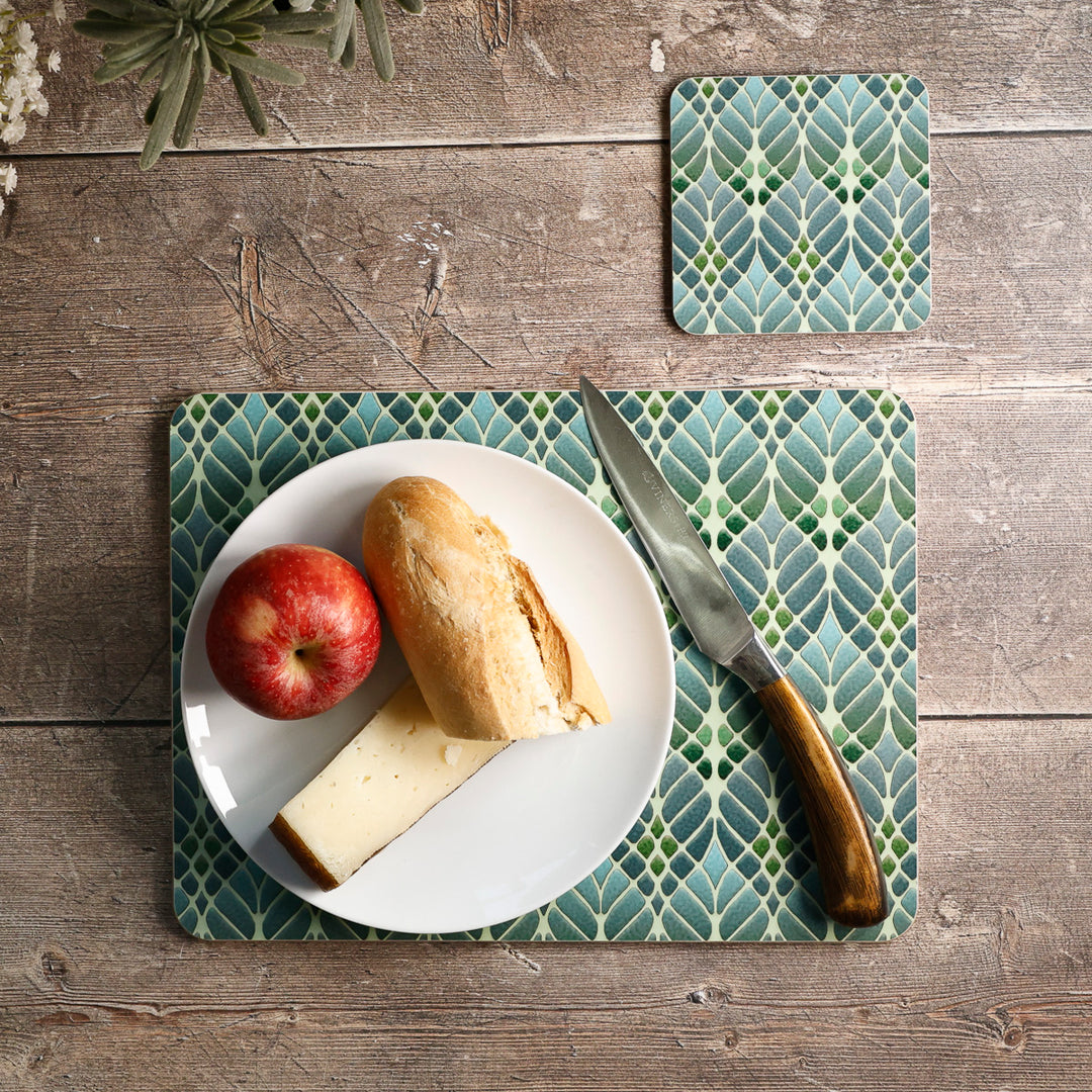 Interwoven Trees Placemat - Muted Greens