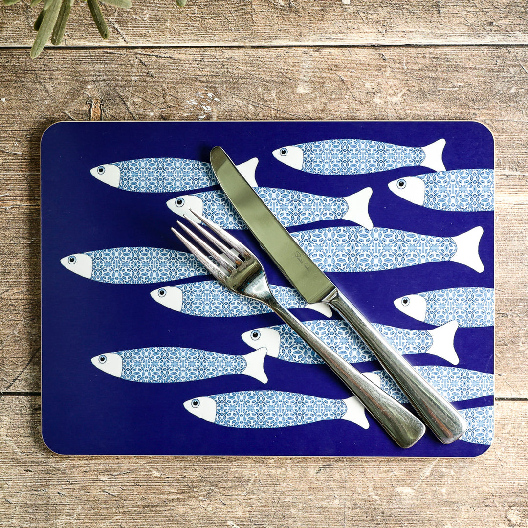 Ocean Shoal Placemat - Navy Blue
