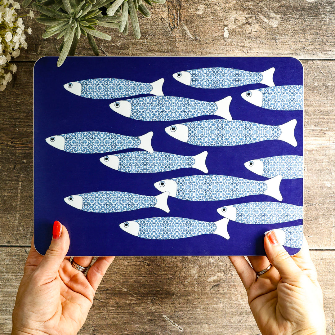 Ocean Shoal Placemat - Navy Blue