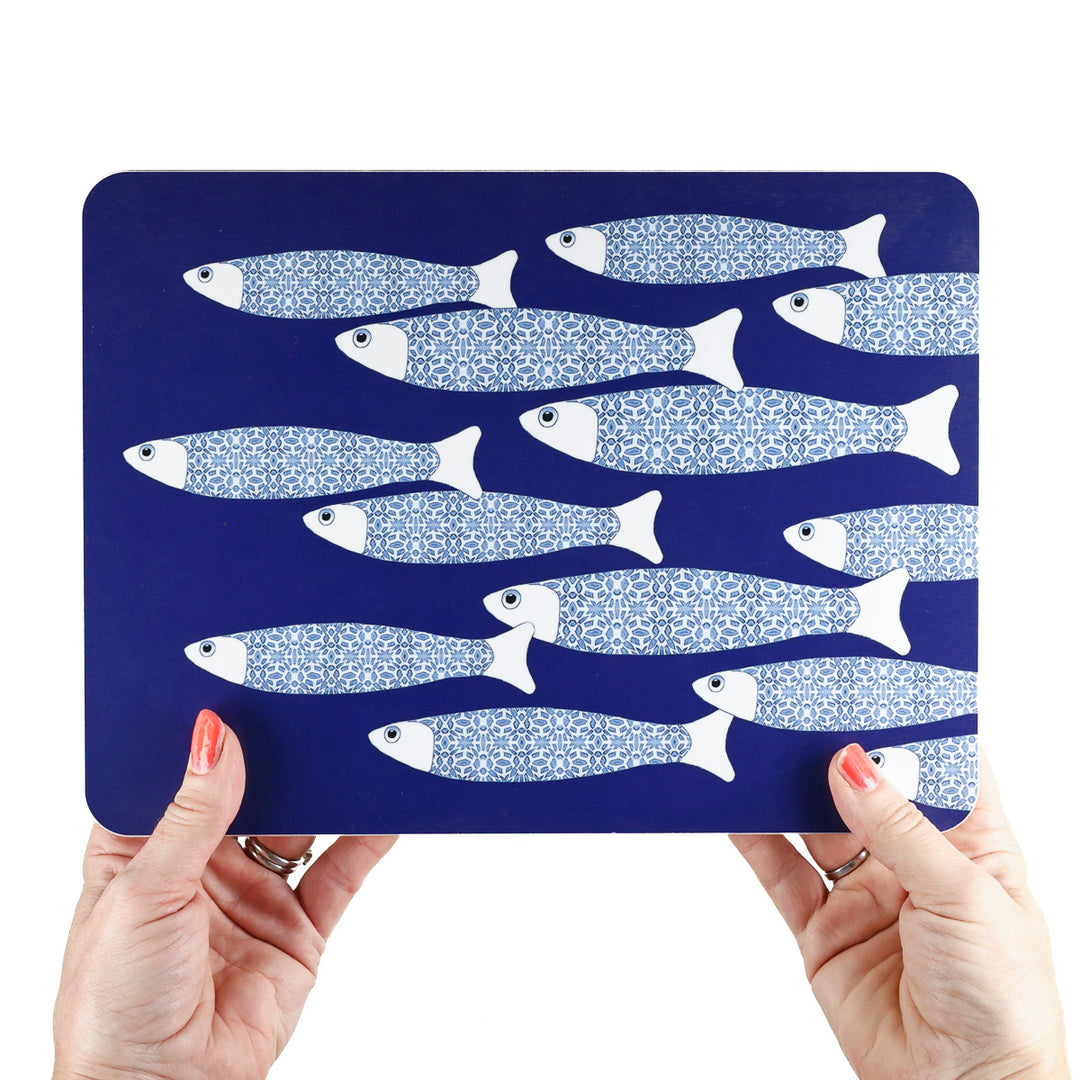 Ocean Shoal Placemat - Navy Blue